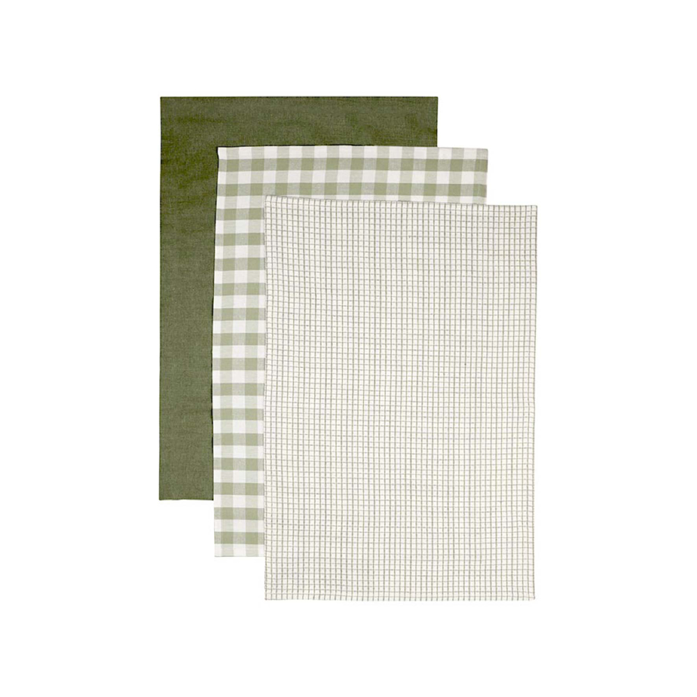 Woven Sage TeaTowel Pack