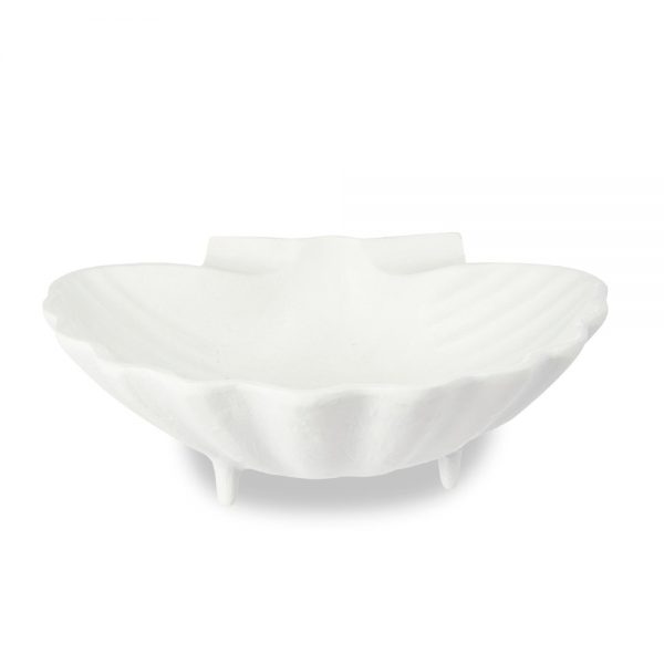 Scallop Shell Dish White Large