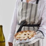 Macedon Charcoal Stripe Apron/Glove Set