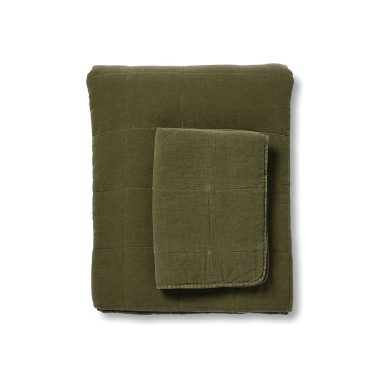 Bailey Olive Stonewash Coverlet Set
