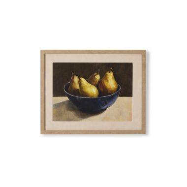 PEAR BOWL STILL LIFE FRAMED PRINT