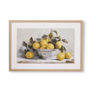 LEMON BOWL STILL LIFE FRAMED PRINT