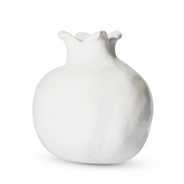 POMEGRANATE WHITE BUD VASE LG