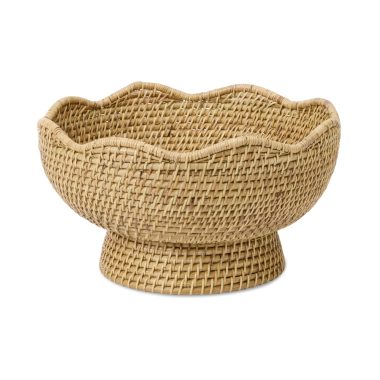 CLOVELLY RATTAN PEDESTAL BOWL