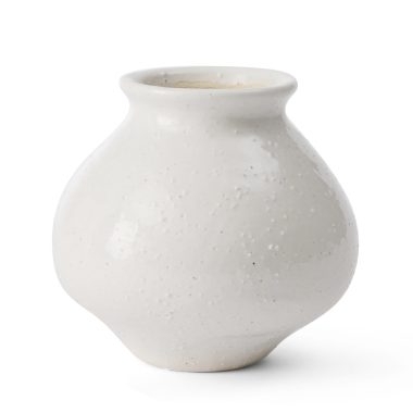 BUD VASE WHITE D13X12CM