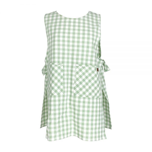 Classic Gingham Pinny Apron-Sage