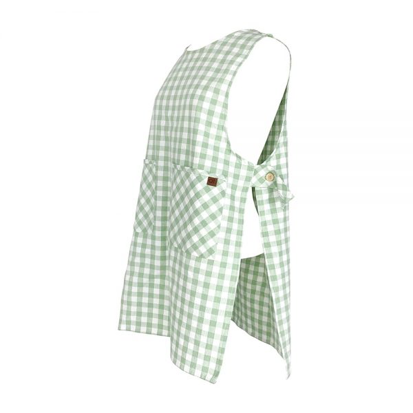 Classic Gingham Pinny Apron-Sage
