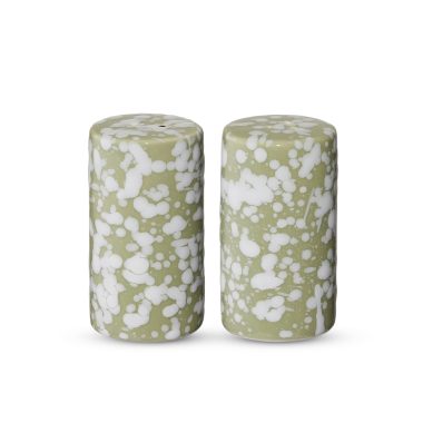 SPECKLE GRN/WHI S&P SHAKER SET