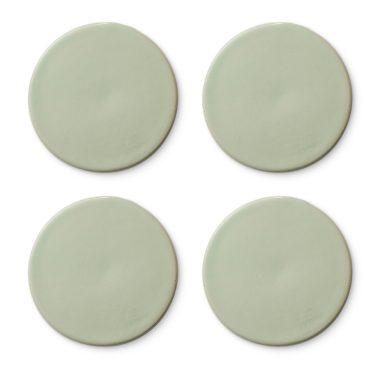 CERAMIC SAGE GREEN COASTER S/4
