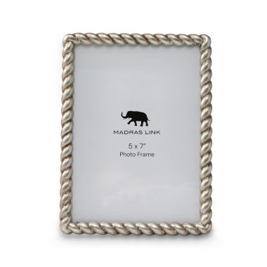 ANTIQUE SILVER ROPE FRAME 5X7
