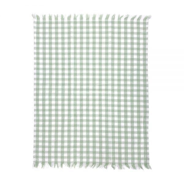 Classic Gingham Tea Towel-Sage