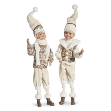 Posable Elf Fair Isle 16" Asst