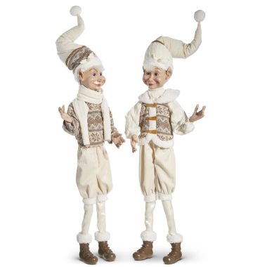 Winterfolk Posable Elf Cream Asst