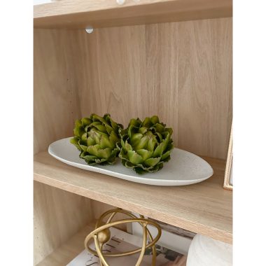 Matias Long Tray 41x18x3 Sandy White