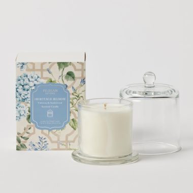 Heritage Bloom Glass Cloche Candle