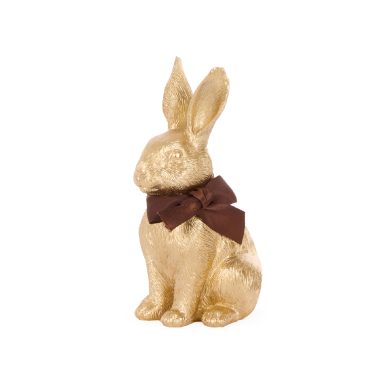 LUXE SITTING BUNNY WITH BOW