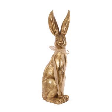 GILDED HARE WITH BOW 81.5CM