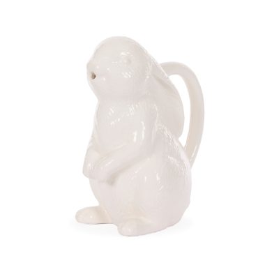 WHITE CERAMIC BUNNY PITCHER