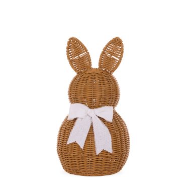 WOVEN BUNNY WITH BOW 46CM