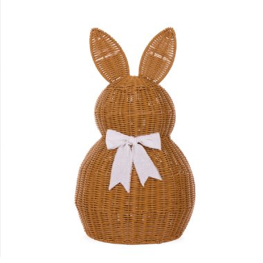 WOVEN BUNNY WITH BOW 60CM