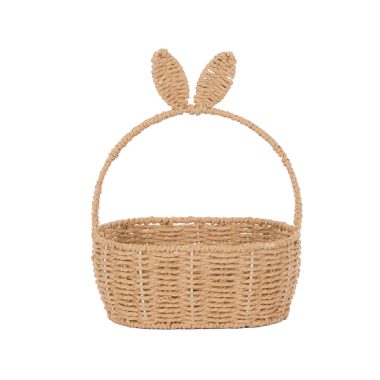 NATURAL OVAL BUNNY BASKET