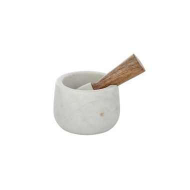 Marble/Wood Motar & Pestal