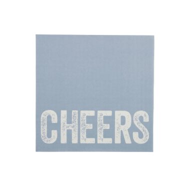 Cheers 20pck 3 Ply 33cm Napkin Blue