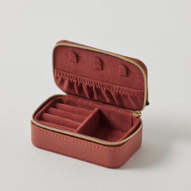 Mila Mini Jewellery Case Crimson