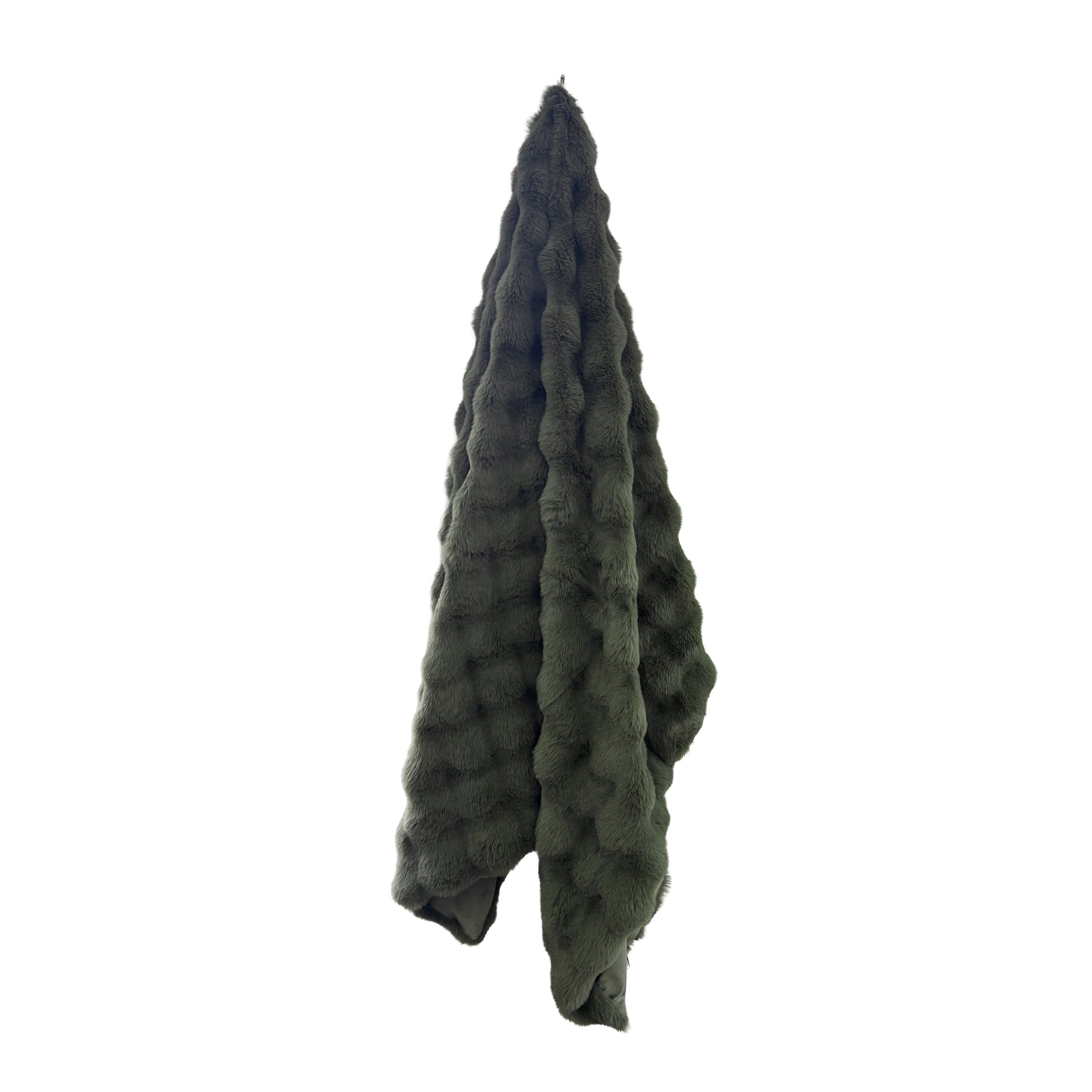 Mallow Faux Fur Throw Green130x180