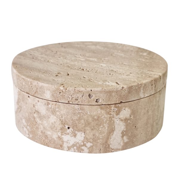 Maria Decor Jar Wide Travertine/Marb