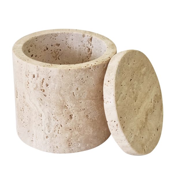 Maria Decor Jar Tall Travertine/Marb