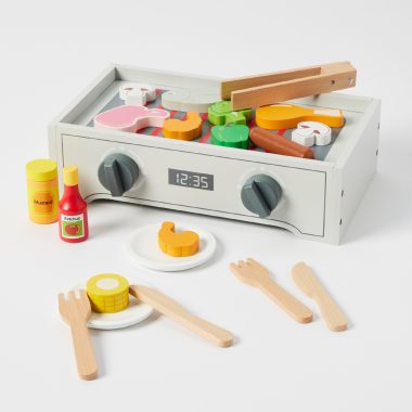 Wooden Tabletop BBQ Set