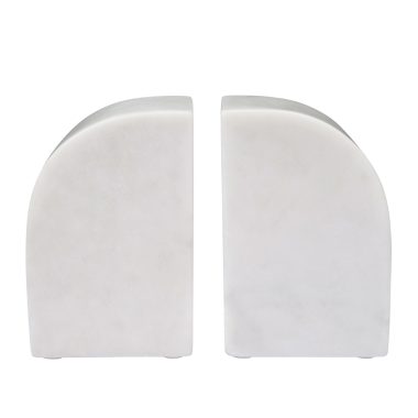 Percy Book Ends Curved Marble
