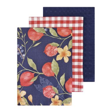 Pomegranate 3 Pack Tea Towe