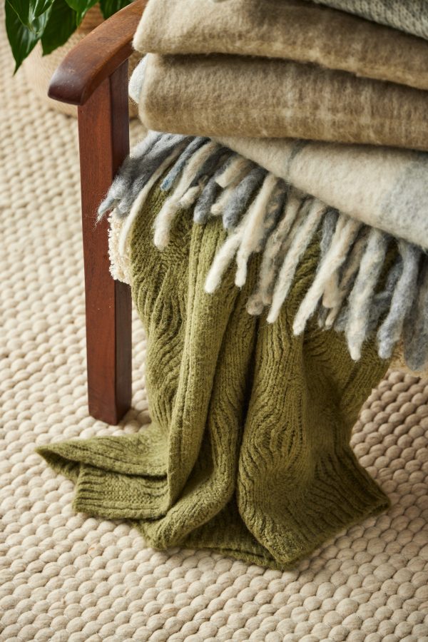Berkshire brushed wool blend throw