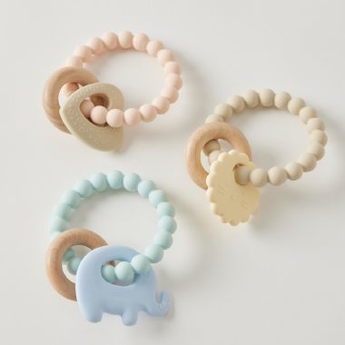 Wren Silicone & Wood Teether Asst