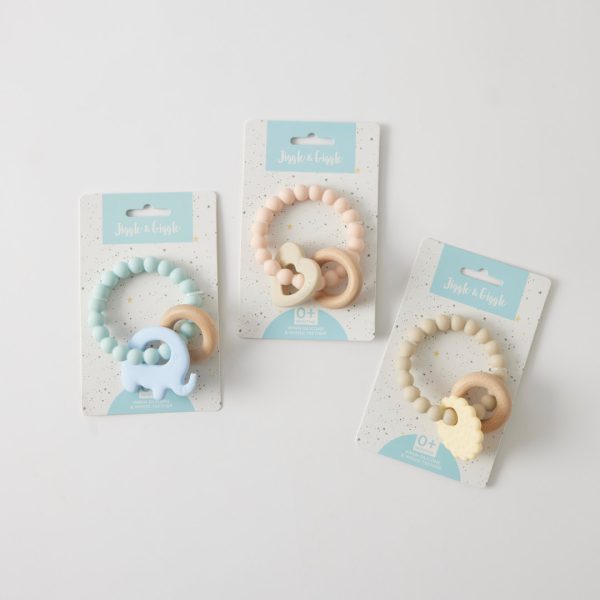 Wren Silicone & Wood Teether Asst