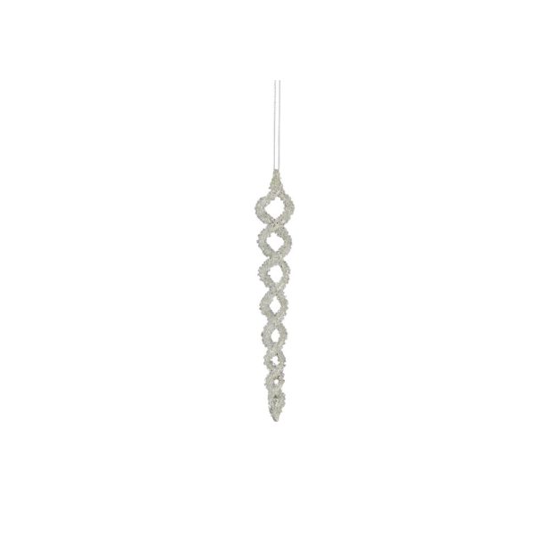 Icicle Twist Orn Glass Clear