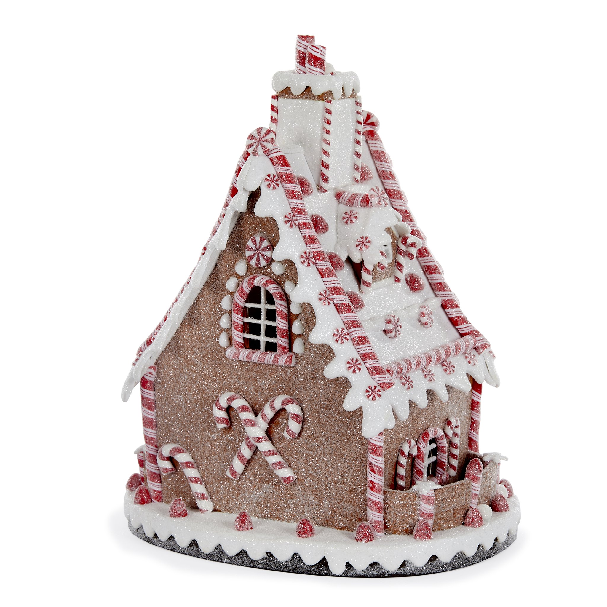 LED Gingerbread House with Snowman – Village Home & Living