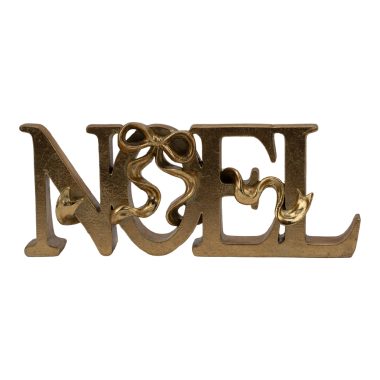 Gold Bow Noel Sign 22cm