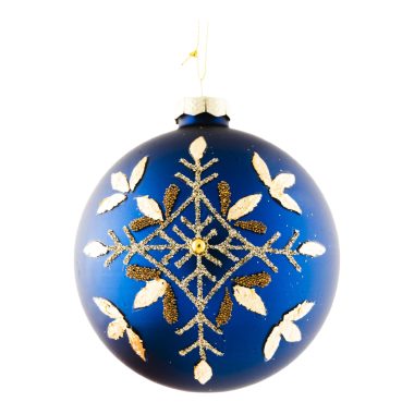 Blue Gold Leaf Ball 10cm