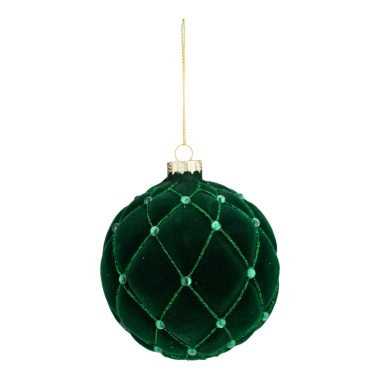 Green Flocked Ball 10cm
