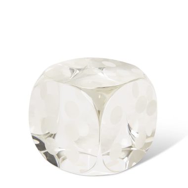 Dice Glass Sculpture 10cm