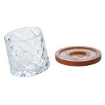 Etched Whisky Glasses with Coasters S/2