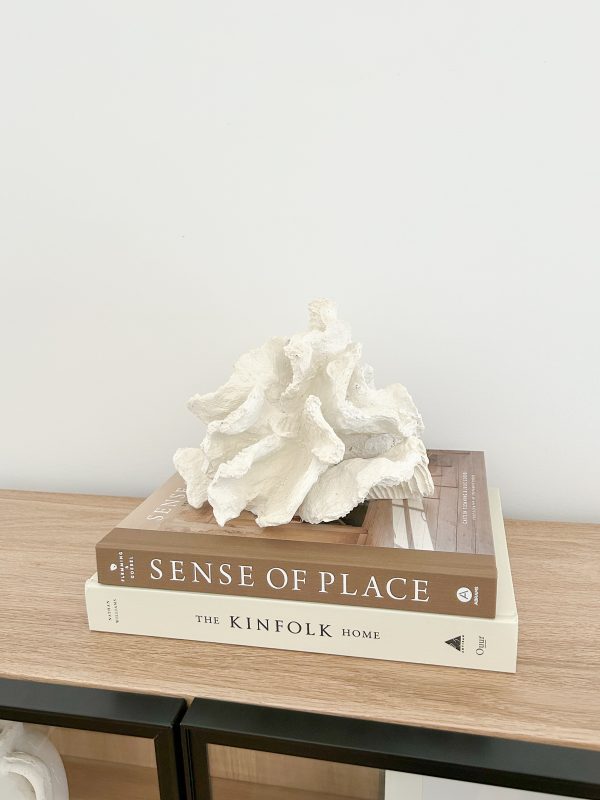 Foliose Coral Resin Sculpture White
