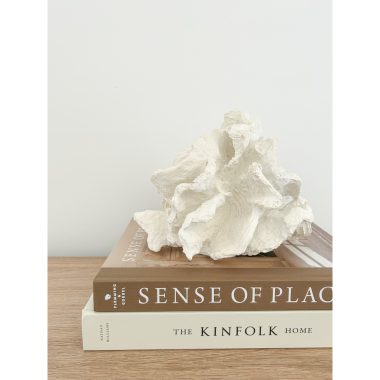 Foliose Coral Resin Sculpture White