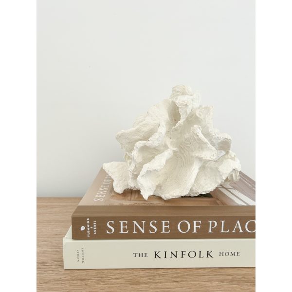 Foliose Coral Resin Sculpture White