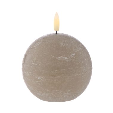 Hughe LED Ball Flickering Candle Taupe