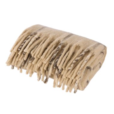 Eden Wool Blend Throw Beige