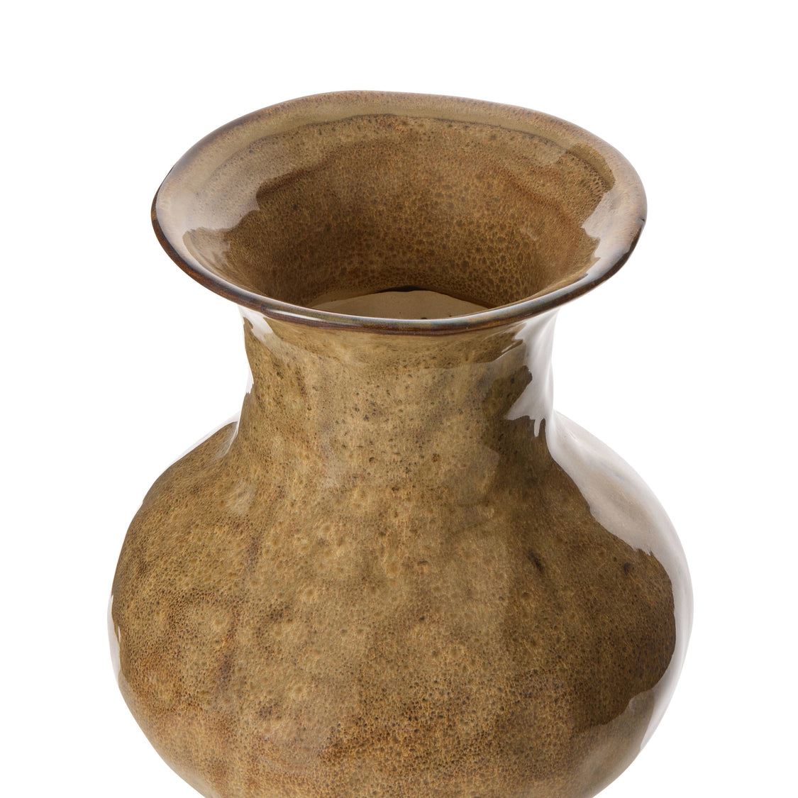 Elara Vase Reactive Light Brown